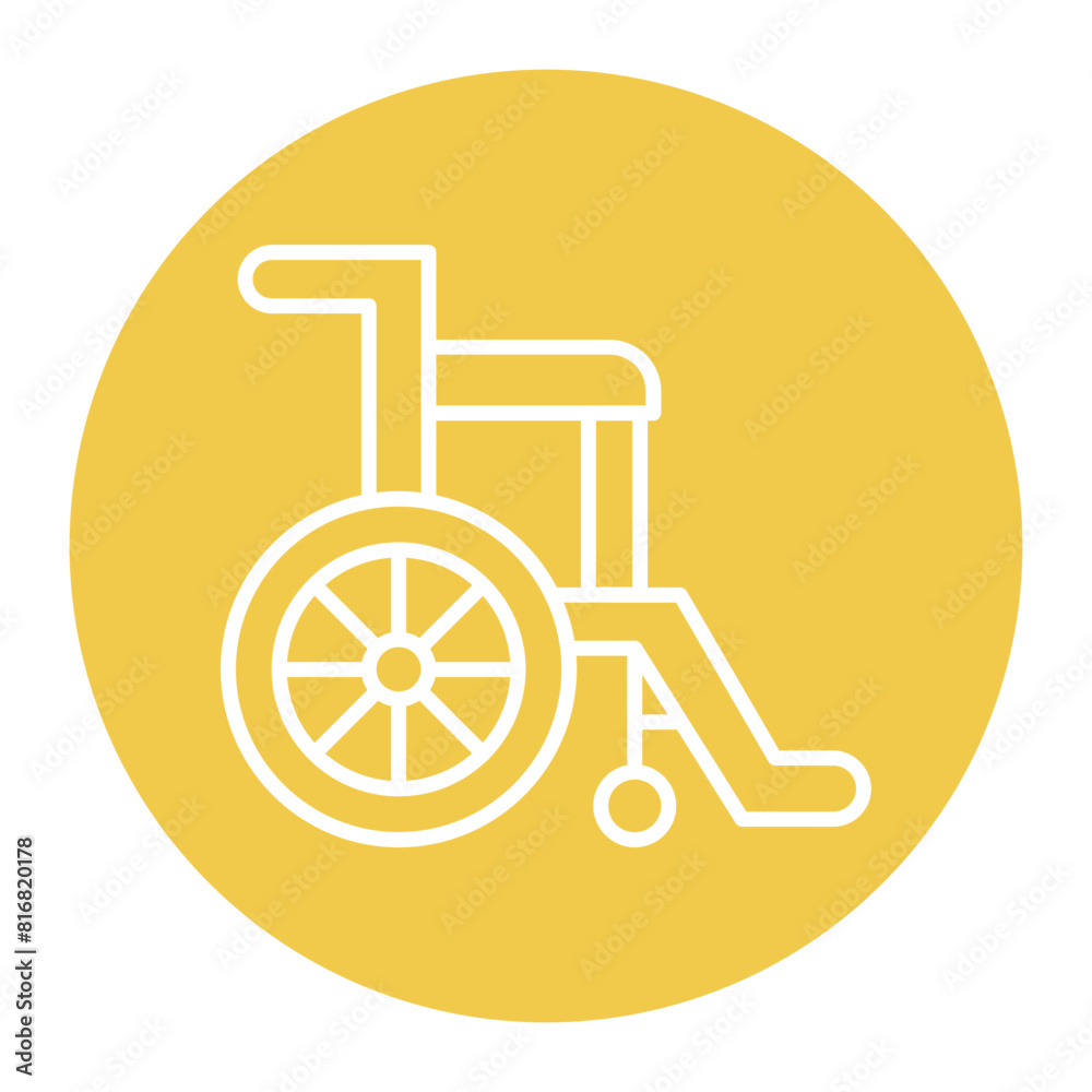 Wheelchair vector icon. Can be used for Coworking Space iconset. Wheelchair vector icon. Can be used for Coworking Space iconset.