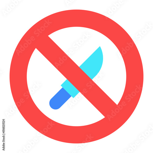 No Weapon flat icon