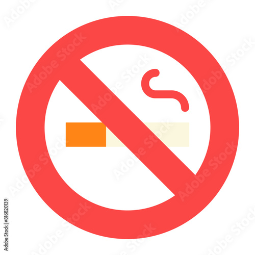 No Smoking flat icon