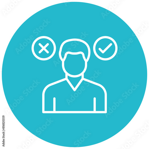 Decision Making vector icon. Can be used for Compliance And Regulation iconset.