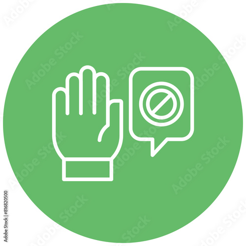 Right To Object vector icon. Can be used for Compliance And Regulation iconset.