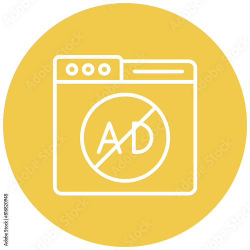AD Blocker vector icon. Can be used for Business and HR iconset.