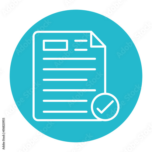 Check File vector icon. Can be used for Documents And Files iconset.