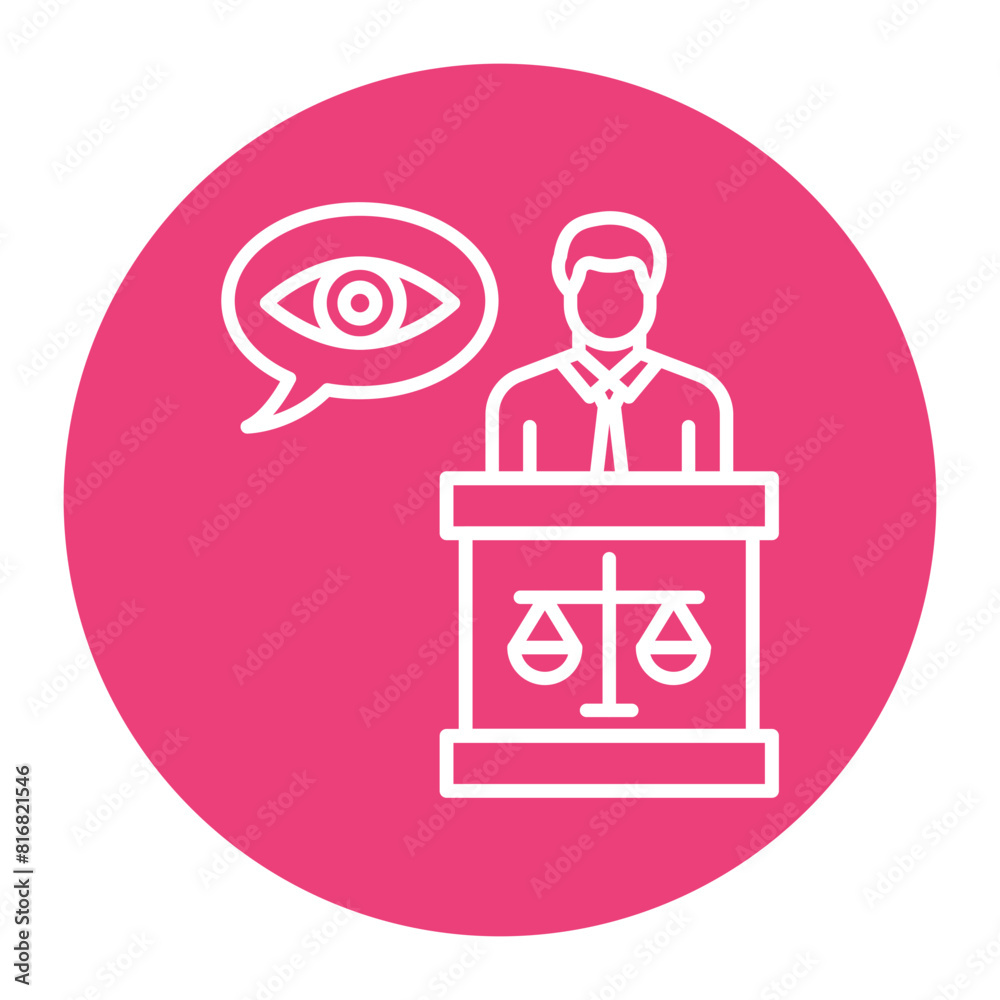 Male Witness vector icon. Can be used for Crime Investigation iconset.