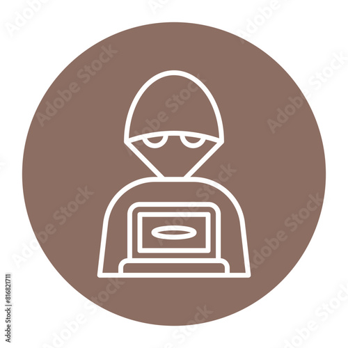 Hacker vector icon. Can be used for Crime Investigation iconset.