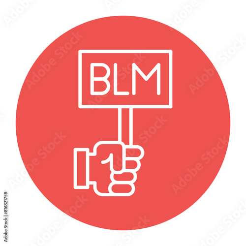 Blm vector icon. Can be used for Human Rights iconset.