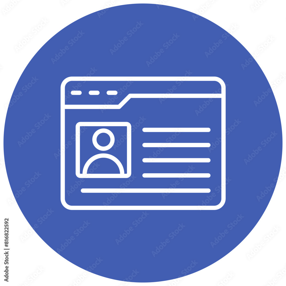 Profile vector icon. Can be used for Digital Retail iconset. Profile vector icon. Can be used for Digital Retail iconset.