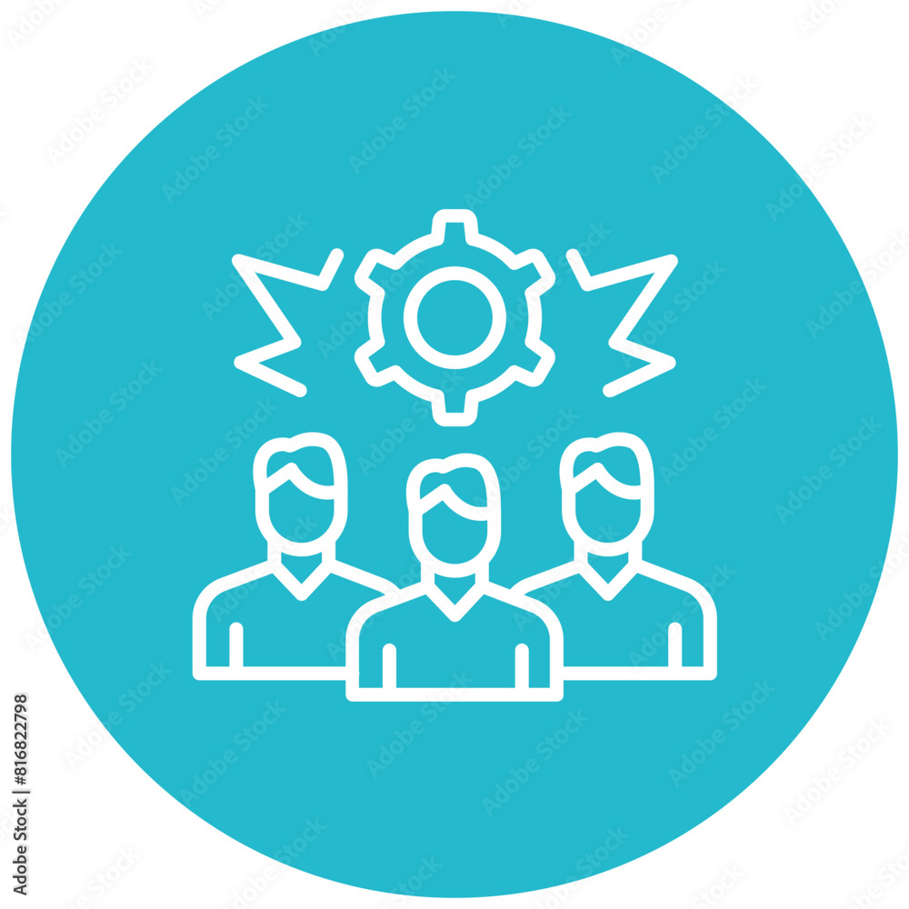 Collective Strength vector icon. Can be used for Teamwork iconset.