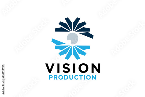 Hitech eye medical clinic logo icon
