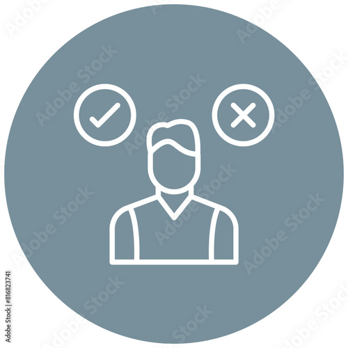 Decision making vector icon. Can be used for Project Assesment iconset.