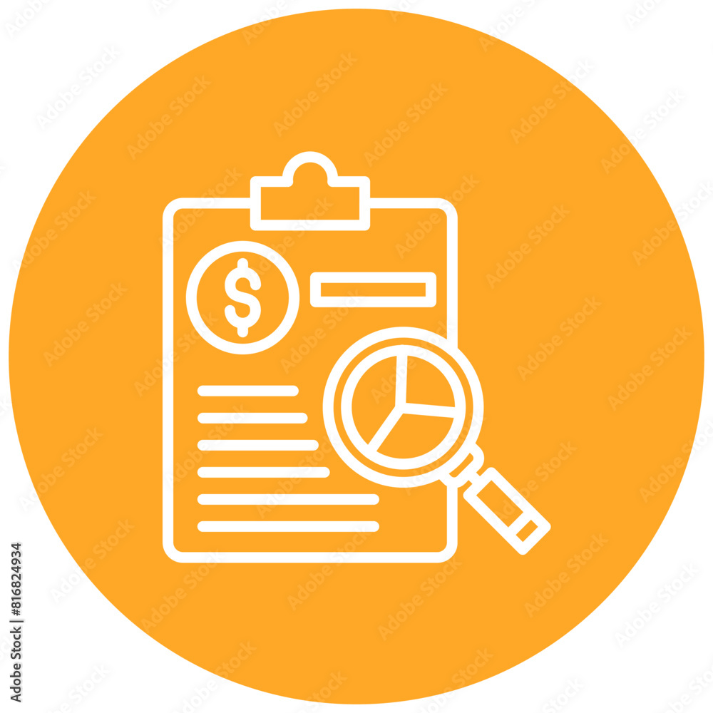 Financial Report vector icon. Can be used for Business Performance iconset.