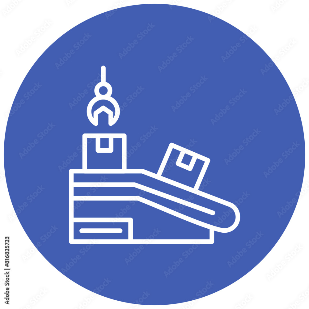 Production Machinery vector icon. Can be used for Mass Production iconset. Production Machinery vector icon. Can be used for Mass Production iconset.