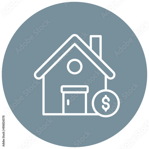 Mortgage vector icon. Can be used for Loan iconset.