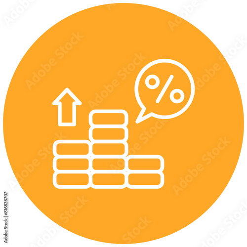 Interest Rate vector icon. Can be used for Loan iconset.