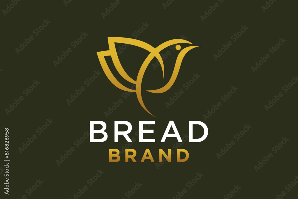 Bird line art silhouette modern logo Bird line art silhouette modern logo