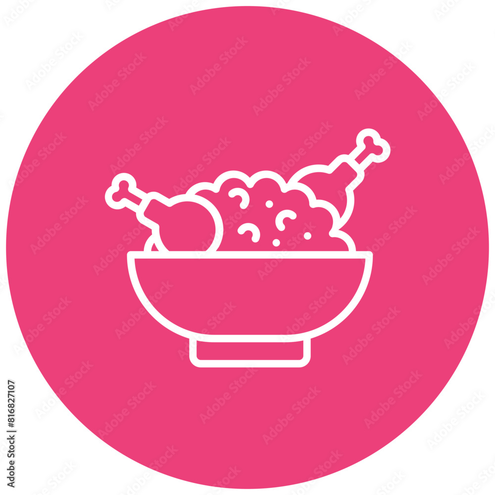 Chicken Rice vector icon. Can be used for World Cuisine iconset. Chicken Rice vector icon. Can be used for World Cuisine iconset.
