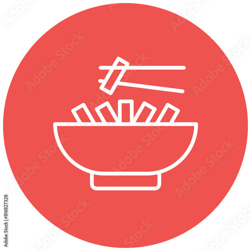 Tteokbokki vector icon. Can be used for World Cuisine iconset.