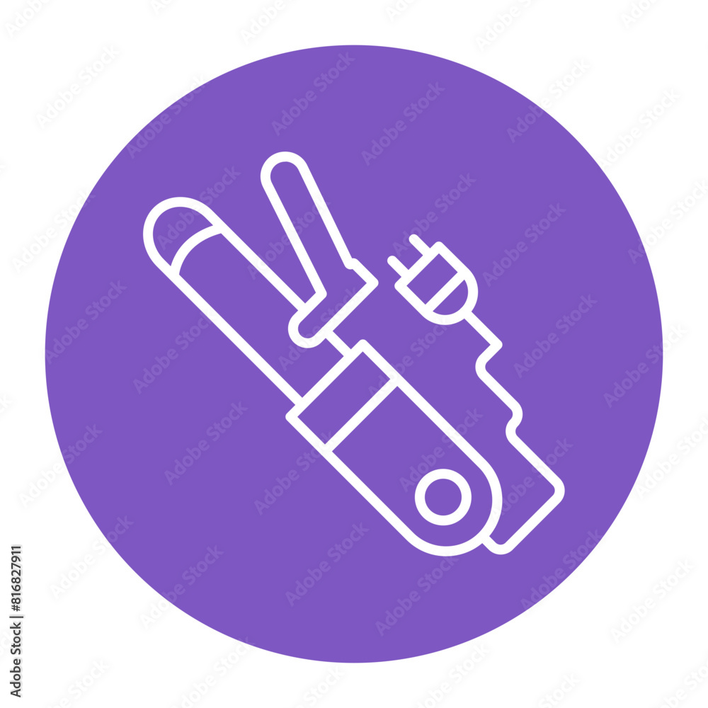 Hair Curler vector icon. Can be used for Spa iconset. Hair Curler vector icon. Can be used for Spa iconset.