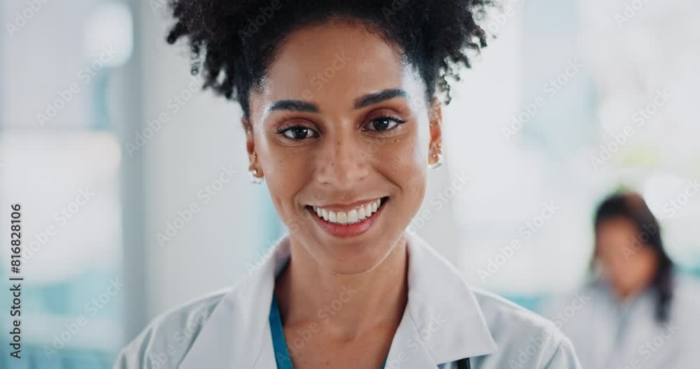 Portrait, doctor or woman with confidence, smile and trust with healthcare consultant at clinic. Hospital, medicine and medical professional with happy face, advice and health insurance in office. Portrait, doctor or woman with confidence, smile and trust with healthcare consultant at clinic. Hospital, medicine and medical professional with happy face, advice and health insurance in office.