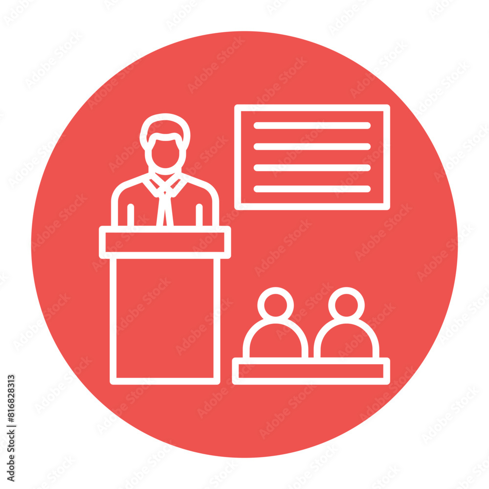 Lecture vector icon. Can be used for Business and Finance iconset. Lecture vector icon. Can be used for Business and Finance iconset.