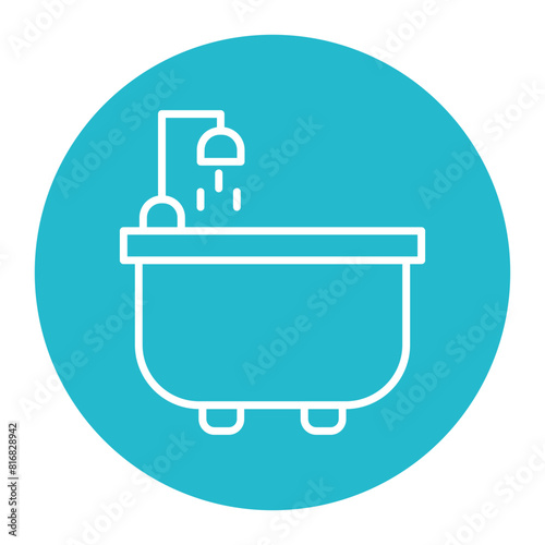 Bathtub vector icon. Can be used for Home Improvements iconset.