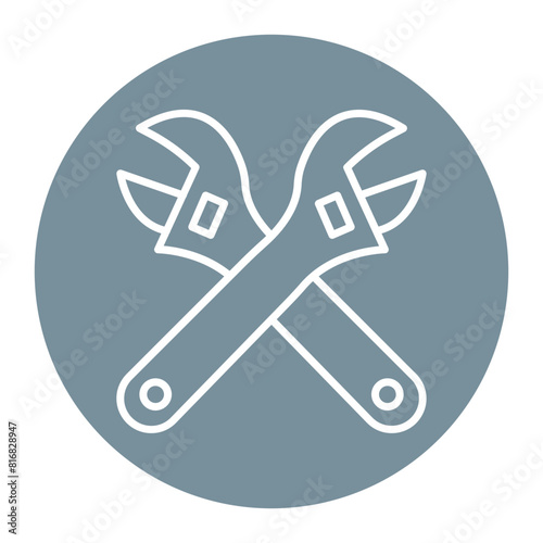 Adjustable Wrench vector icon. Can be used for Home Improvements iconset.