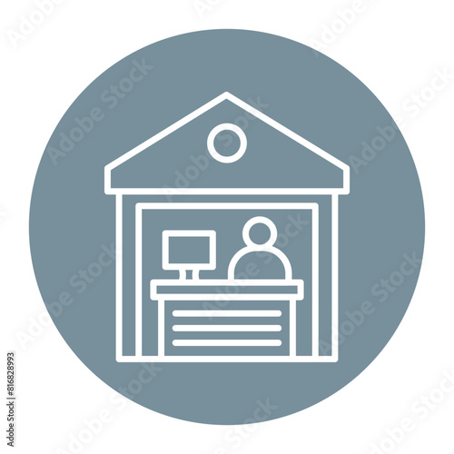 Home Office vector icon. Can be used for Home Improvements iconset.