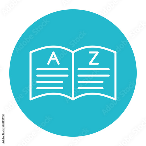 Language vector icon. Can be used for Literature iconset.