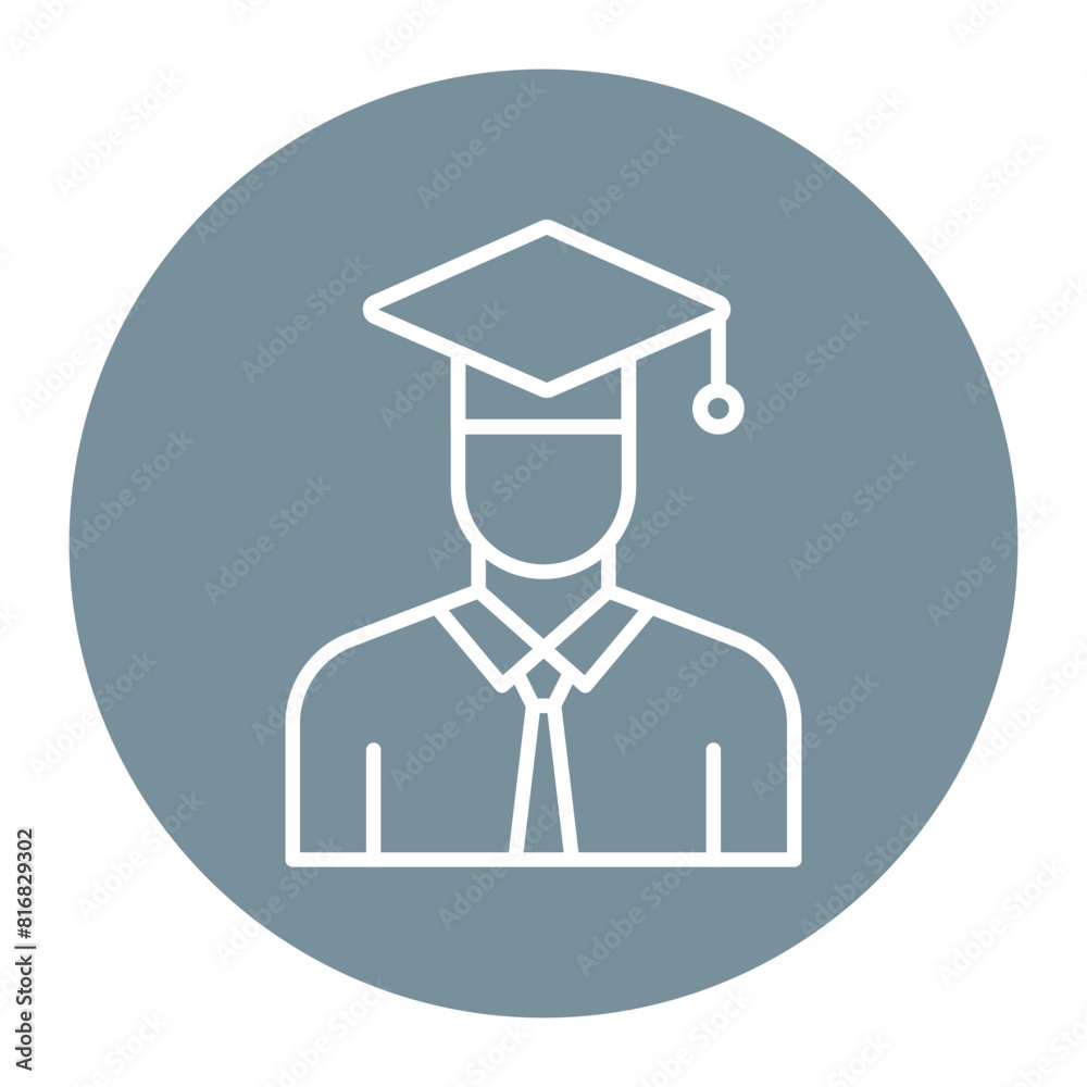 Scholar Male vector icon. Can be used for Literature iconset.