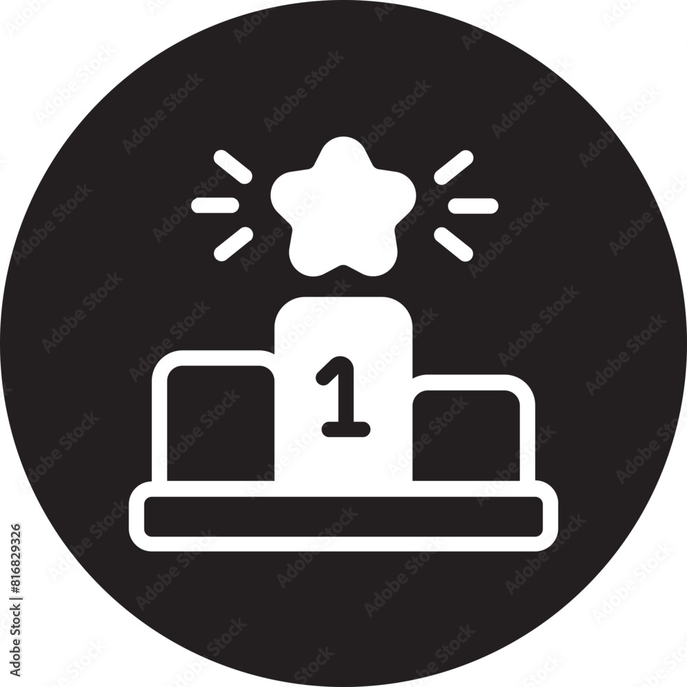 Fototapeta premium podium glyph icon