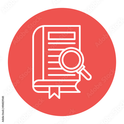 Review vector icon. Can be used for Literature iconset.