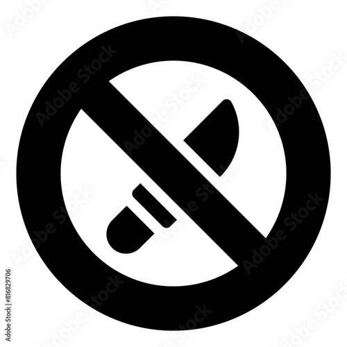 No Weapon glyph icon