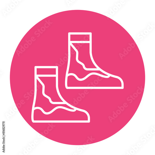 Diving Boots vector icon. Can be used for Vacation and Tourism iconset.