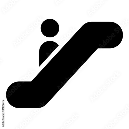 Escalator glyph icon