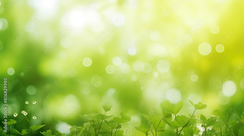 Fototapeta premium Spring green photo realastic background