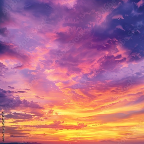 Colorful sunset sky vertical