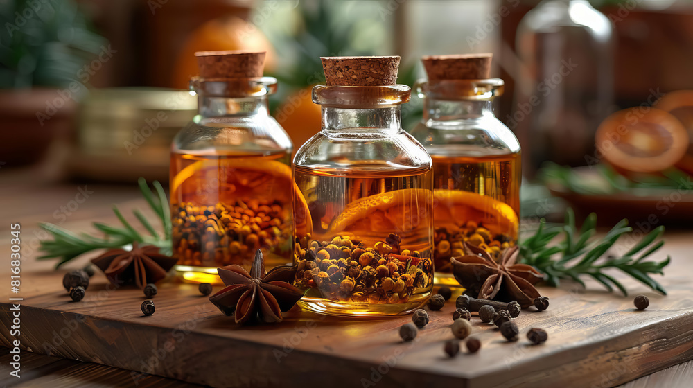 Infused with aromatic spices, traditional massage oils highlight their therapeutic and relaxing benefits. Infused with aromatic spices, traditional massage oils highlight their therapeutic and relaxing benefits.