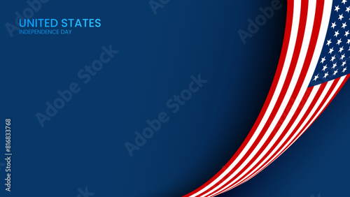 USA Independence day bannner presentation copyspace