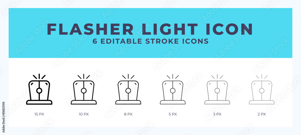 Flasher light stroke icon for web. Mobile apps and ui. Flasher light stroke icon for web. Mobile apps and ui.