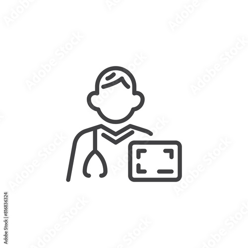 X-Ray Technician line icon