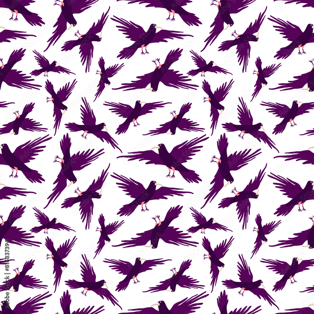 seamless pattern with raven seamless pattern with raven
