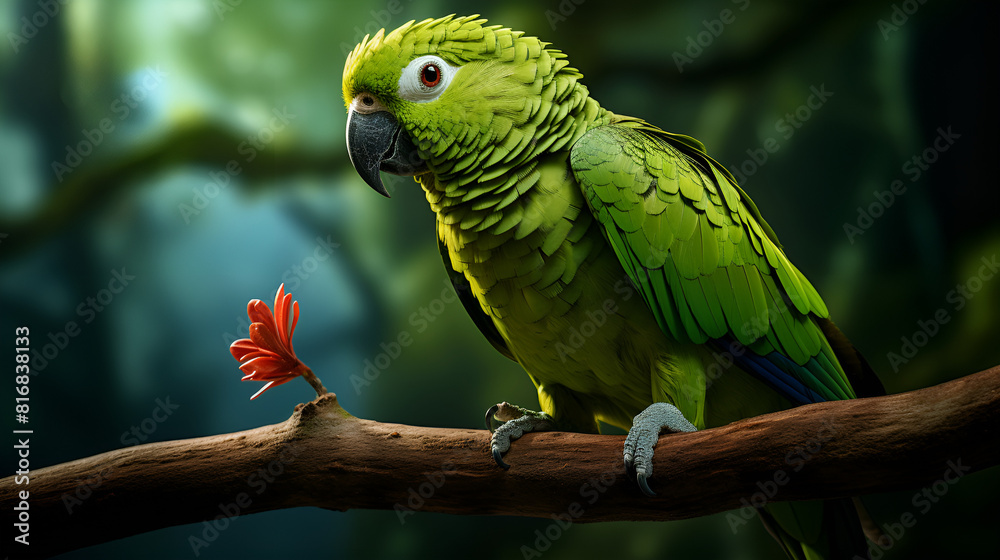 Obraz premium green and yellow macaw