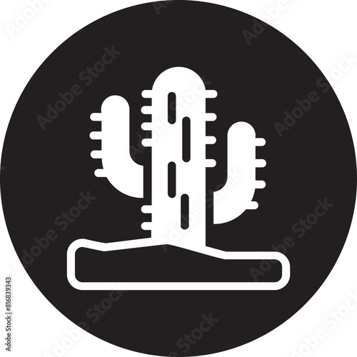 cactus glyph icon