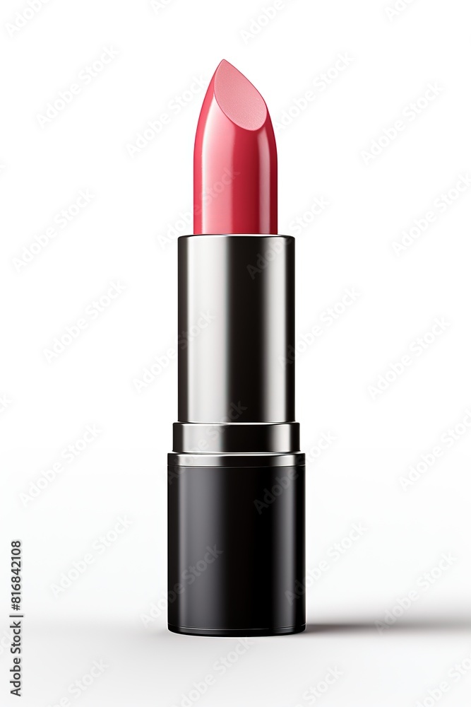Pink lipstick with shade on white background Pink lipstick with shade on white background