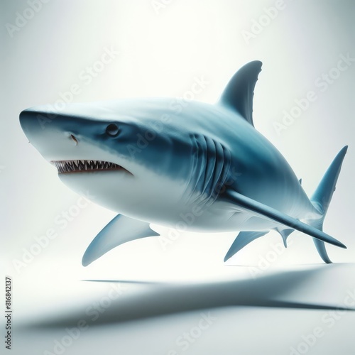 shark isolated on white