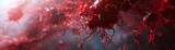 Vibrant Scarlet Circulatory Cells in Dynamic Cross-Sectional Rendering