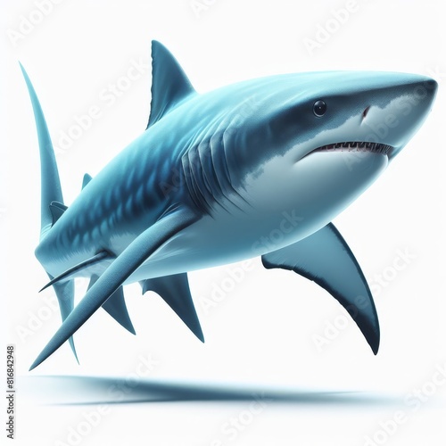 shark isolated on white