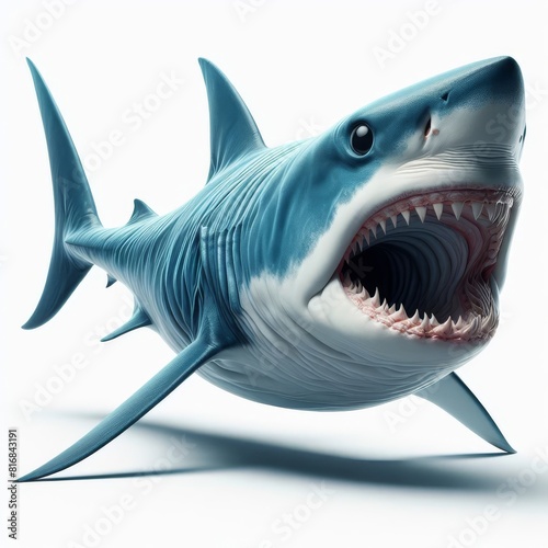 shark isolated on white