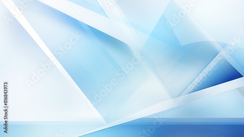 Contemporary blue and white abstract background with triangular elements: ideal for technology and corporate business designs.

