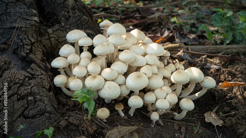 White fungus is found on plants that are moist.